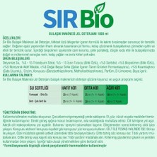 Sır Bio Bitkisel Özlü Bulaşık Makinesi Jel Deterjanı 1000 ml