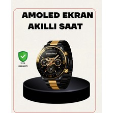 Hace Bazaar Amoled Akıllı Saat Manyetik Şarj Gps Destekli Spor ve Günlük Kullanım