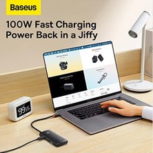 Lite 6'sı 1 Arada Multifonksiyonal Type-C Hub Şarj Istasyonu - Siyah