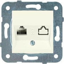 Karre-Meridian Krem Tekli Data Cat6 Mekanizma