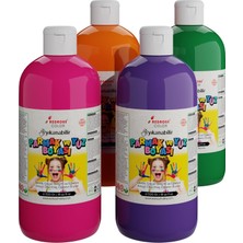 Ara Renkler Parmak Boyası 4'lü Set 4X500 gr