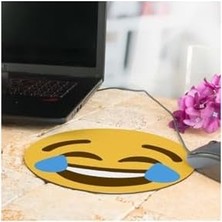 Gülen Surat Emoji Tasarımlı Mousepad 20 x 20 cm