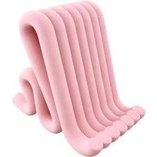 Modern Masaüstü Minimalist Telefon Tutucu - Stand (Pembe)