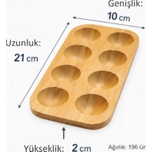 Bambu Yumurtalık 8 Gözlü, Suya Dayanıklı Pürüzsüz Yumurta Standı, Tezgah ve Dolap Kullanımı (2)