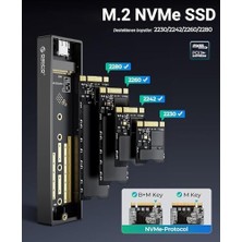 Usb3.1 Gen2 10GBPS M.2 Nvme SSD Disk Kutusu Alüminyum