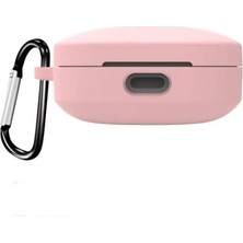 Nanospace Xiaomi Redmi Buds 6 Active Ile Uyumlu Silikon Renkli Kancalı Kılıf (Pembe)