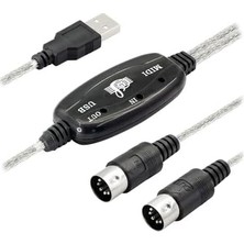 USB Midi Kablo USB 2 x 5 Pin Midi Kablo 5 Pin Midi Kablo USB Çevirici