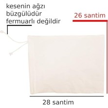 Bakliyat Ham Bez Saklama Kesesi Büzgülü Ürün Yüzde Yüz Pamuk Kotondur 28X26 Santim Hacim 1,70 kg