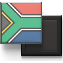 İberk Buzdolap Magneti Güney Afrika South Africa Pretoria Bayrağı - Vektörel Bayrak