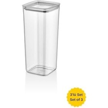 Sude Kare Saklama Kabı 3 x 2 Litre, Şeffaf