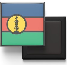 İberk Buzdolap Magneti Yeni Kaledonya New Caledonia Nouméa Bayrağı - Vektörel Bayrak