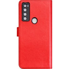 Eco Port Tcl 20 Se Trend S Plus Kapaklı Kılıf - Kırmızı - Kırmızı