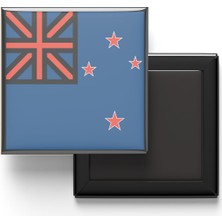 İberk Buzdolap Magneti Yeni Zelanda New Zealand Wellington Bayrağı - Vektörel Bayrak