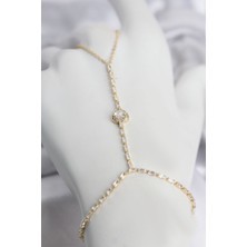 Clariss Gold Renk Pirinç Zirkon Taşlı Kalp Model Şahmeran