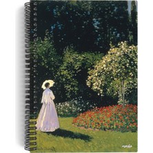Claude Monet/woman In The Garden, 1867 | Spiralli Defter 10 | A5 | Çizgisiz | 100 Sayfa | Sanat