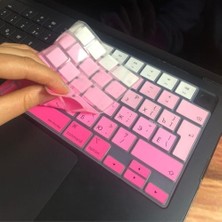 MacBook Rusça Klavye Koruyucu Uk Ters L Enter M1-M5 | A2681 A3113 A3240 A3449 A2941 A3241 A2442 A2779 A2992 A2485 A2991 | Russian Keyboard Cover Touch Id Pembe