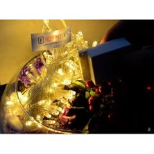 Hobimtek Ht-16 Dekoratif LED Işık 10 Metre Prizli 100 Ledli Fişli LED Işık Günışığı Lambası Yılbaşı Ağacı Işığı Soğum Günü LED Işık (Sarı) (Sarı)