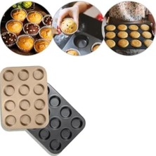 Muffin Kek Kabı ve Cupcake Fırın Tepsisi – Yapışmaz Metal Hamur, 12 Gözlü Muffin Kabı, Cup Cake Pişirme Tepsisi, Fırın Uyumlu Kek Kalıbı Yüksek Sıcaklığa Dayanıklı