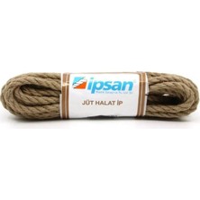 Ipsan Jüt Halat Ipi, Doğal Kendir Malzeme, 5 mm Kalınlık, 10 Metre Uzunluk, Dekorasyon ve El Sanatları Için