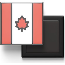 İberk Buzdolap Magneti Kanada Canada Ottawa Bayrağı - Vektörel Bayrak