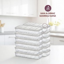 - Nora 12'li 1.2 Litre Küçük Boy Açık Gri Saklama Kabı