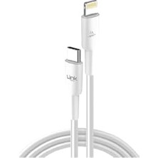 K608 Type-C To Iph Lightning 30W 2mt Şarj Kablosu Beyaz