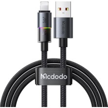 CA-8170 USB iPhone 3A 7 Renkli LED Işıklı Şarj Data Kablosu