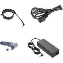 Notebook Adaptör - Mavi Uç Ince Pinli - 4.5 × 3.0mm - HSTNN-I24C, HSTNN-I33C-4, HSTNN-LA13, HSTNN-LA35, HSTNN-LA40, HSTNN-Q02C, HSTNN-Q03C, HSTNN-Q04C, HSTNN-Q06C Muadili ile Uyumlu PRS-024