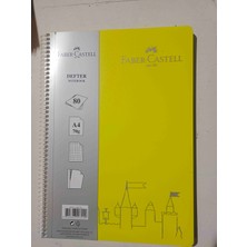 Faber Castell 80 Yaprak Karelı Notebook Defter A4 Spiralli