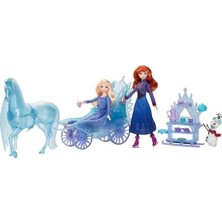 Mattel Çıkarılabilir Elbisesi ve Ayakkabılarıyla Mattel  Karlar Ülkesi Elsa Bebek, Büyüleyici Atı Nokk ve Macera Arabası, Karlar Ülkesi: Kış Sonu Festivali Teması, JBG56