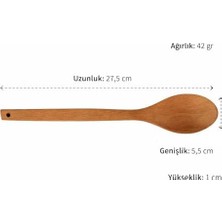 Ahşap Kaşık Uzun 2’li Set – Hafif, Doğal Ahşap Mutfak Kaşıkları