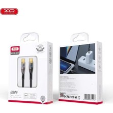 Xo NB-Q223B Type-C To Type-C Kablo 1,2m – 60W Hızlı Şarj ve 5gbps Veri Aktarımı Siyah