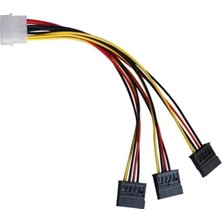 8549 Kasa Içi 3 Port Ide Molex Sata Power HDD 4 Pin Güç Kablosu 4pin Molex Erkek/ 3x 15PIN Sata Dişi 3 Port Sata Dişi 1 Port 4 Pin Ide Power Erkek