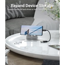 Usb-C - USB Adaptörü, 2'li Paket Usb-C - USB 3.0, 10GBPS Type-C, Thunderbolt 3 - USB Otg Kablosu, iPhone 17/16/15 Pro Max, iPad Mini 6, MacBook Pro/air/neo ile Uyumlu, Siyah