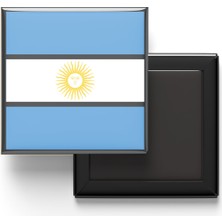 İberk Buzdolap Magneti Arjantin Argentina Buenos Aires Bayrağı - Vektörel Bayrak