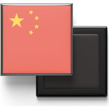 İberk Buzdolap Magneti Çin China Pekin Bayrağı - Vektörel Bayrak