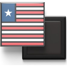 İberk Buzdolap Magneti Liberya Liberia Monrovia Bayrağı - Vektörel Bayrak