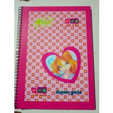 Winx Gıpta 80 Yaprak Karelı Defter A4 Spırallı