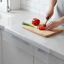 Semel Mutfak Dolap Içi Kaydırmaz Şeffaf Raflık Örtüsü 45X300 cm Pvc Koruyucu