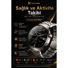 Semel Dokunmatik Amoled Ekranlı Akıllı Saat Çelik Kordon ve Ek Kayışlı Şık Tasarım