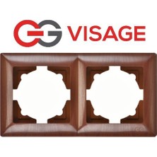 Semel Visage Amazon Ceviz 2 Li Çerçeve - Priz ve Anahtar Için Uyumlu Çerçeve