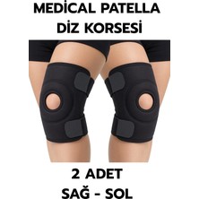 Semel Medical Patella Destekli Diz Korsesi Ikili Sağ Sol Çapraz Bağ Menisküs Ağrısı Için Sporcu Dizlik