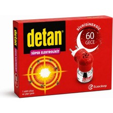 Detan Süper Elektrolikit Sivrisinek Kovucu 60 Gece 1 Cihaz + 1 Sıvı