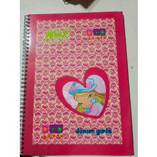 Winx Gıpta 80 Yaprak Karelı Defter A4 Spırallı