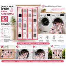 Magic Lady Pembe Çorap Yıkama ve Düzenleme Filesi 24 Gözlü