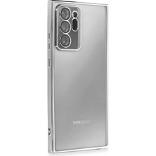 Eco Port Samsung Galaxy Note 20 Ultra Kılıf Razer Lensli Silikon - Gümüş