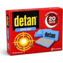 Detan Süper Mat Sivrisinek Kovucu 20 Gece 20’li Mat
