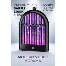 Semel Şarjlı Sinek Savar Lamba Mor Işıklı Dekoratif Haşere Öldürücü Gece Lambası Modeli