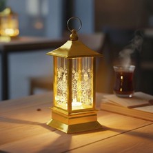 Semel Ramazan Temalı Gold Kare Kubbe LED Lamba
