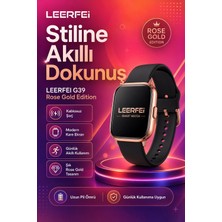 Semel Spor Modlu Kablosuz Şarjlı Akıllı Saat Mesaj Bildirimli Rose Gold Tasarımlı Model